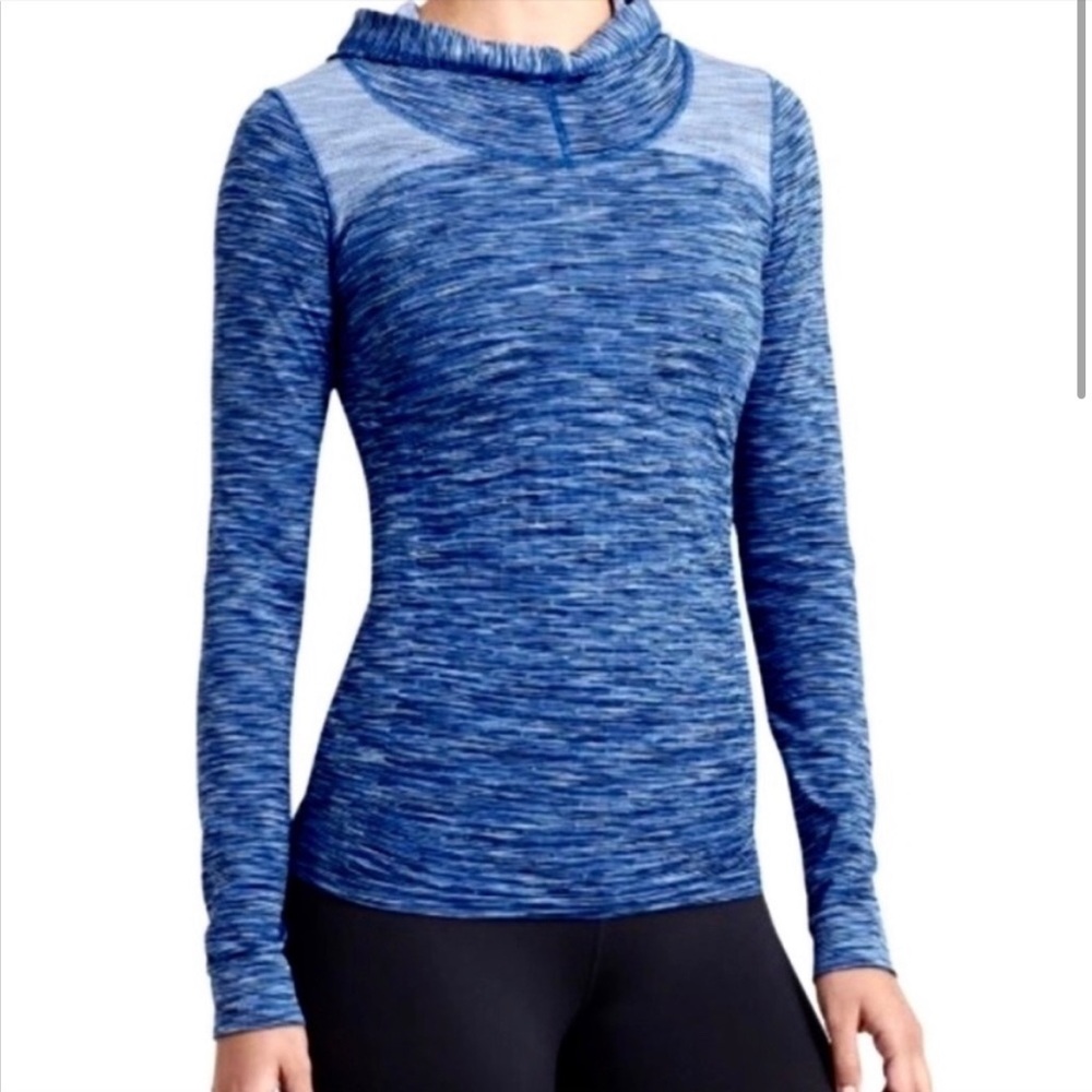 Athleta Blue Space Dye Radiance Hoodie